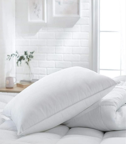 pillows on a bed